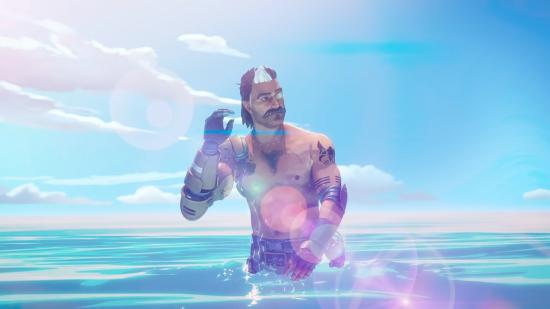 Apex Legends' Fuse exits the water in the Emergence launch trailer
