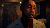 Far Cry 6's antagonist, Anton Castillo, played by actor Giancarlo Esposito, looks to the right
