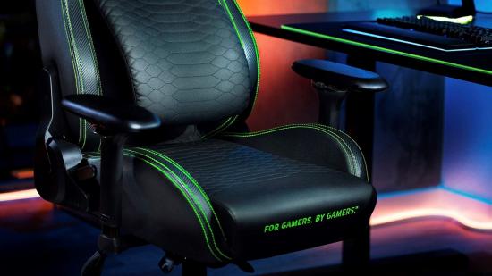 close up of Razer Iskur gaming chair