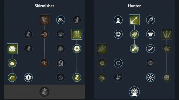 The skill tree for the best New World bow build for PvE