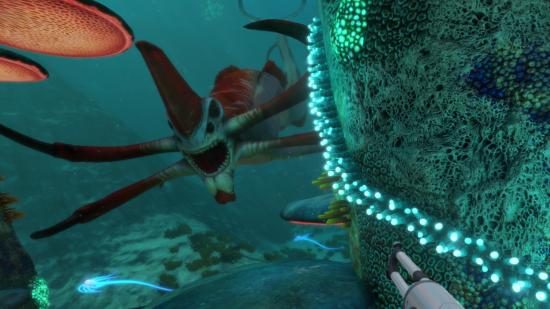 A leviathan appears in Subnautica