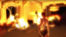 Lara Croft fights monsters with a flamethrower in a prototype version of Tomb Raider 2013