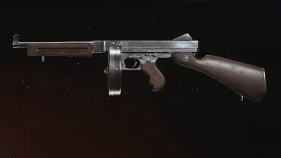The stock version of the M1928 Tommy Gun in Call of Duty Vanguard's preview menu