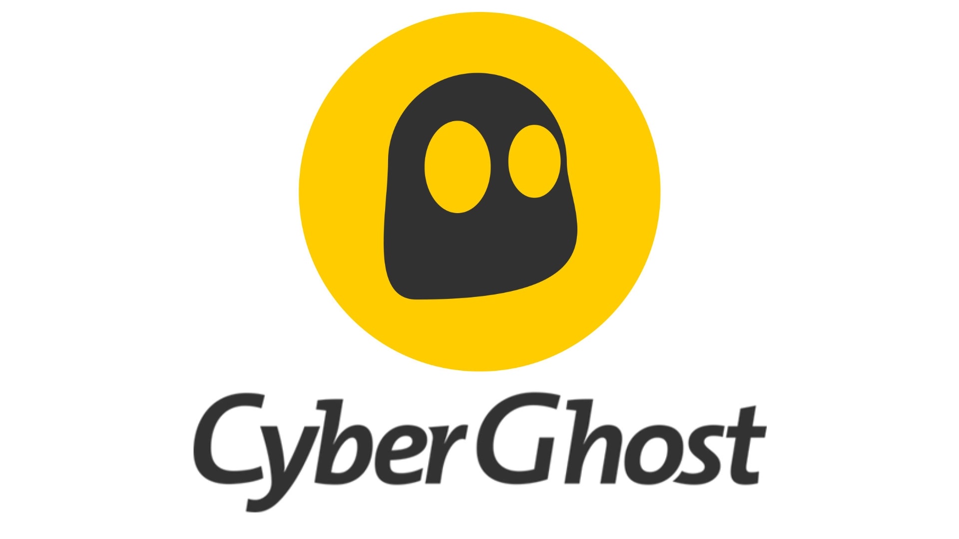 The best VPN for gaming: The Cyberghost logo on a white background.