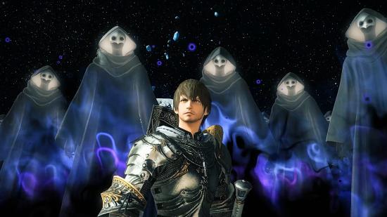 Final Fantasy XIV's main character during a scene in Endwalker