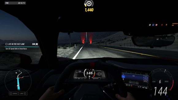 The cockpit of a sports car in our Forza Horizon 5 review