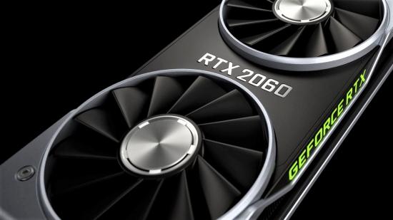 Nvidia RTX 2060 GPU on black backdrop