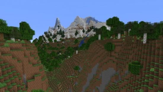 Minecraft 1.18で生成された山