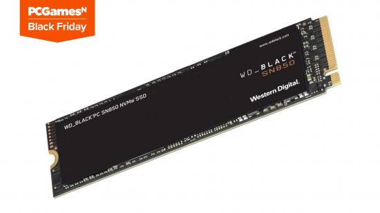 The Western Digital SN850 NVMe SSD against a white background