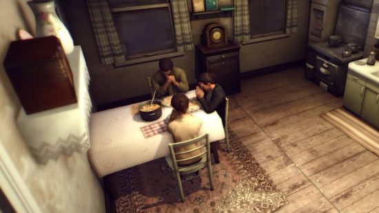Best Christmas levels - Vito and his family enjoy a peaceful family meal in Mafia 2.