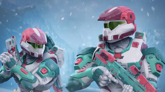 The wintry colour schemes for the Halo Infinite: Winter Contingency event