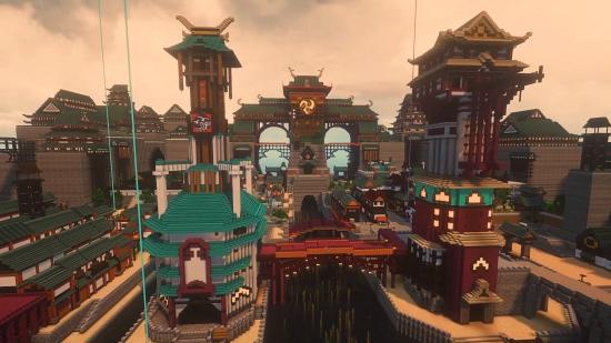 Final Fantasy XIV's Kugane city rebuilt in Minecraft