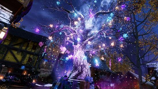 A festive tree from New World's Winter Convergence event