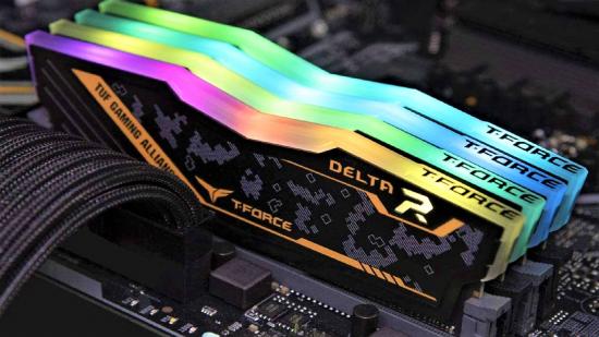 Teamgroup delta t-force ram installed on motherboard