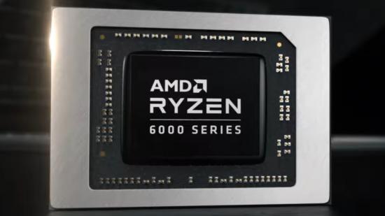 A 3D render of an AMD Ryzen 6000 Series APU