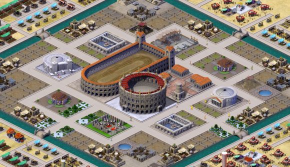 Best city-building games - Romans: Age of Caesar. Image shows a sprawling Roman city.