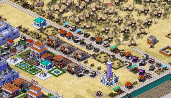 Best grand strategy games - Romans: Age of Caesar. Screenshot shows an isometric view of a Roman city.