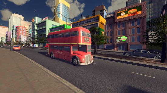 A new bus in the upcoming Cities: Skylines DLC