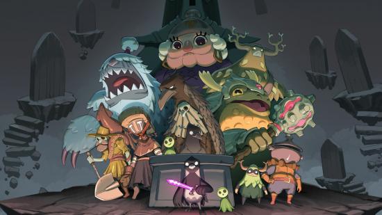 Art depicting the major characters of Death's Door, which is coming to Game Pass in January