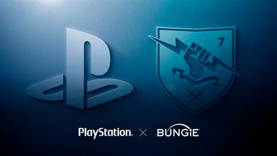 PlayStationとBungieのロゴ