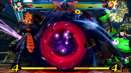 Best fighting games - Dormammu has created a vortex in the middle of the arena. Tron Bonne is launching one of her Servbots into the black hole as it smiles innocently, awaiting its inevitable demise. Tron doesn't look too worried.