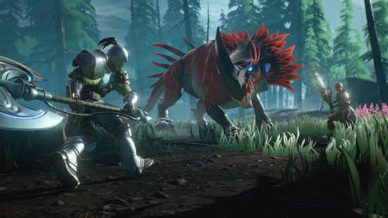Monster Hunter kimi ən yaxşı oyunlar: İki ovçu gözəl bir Embermane əhatə edir