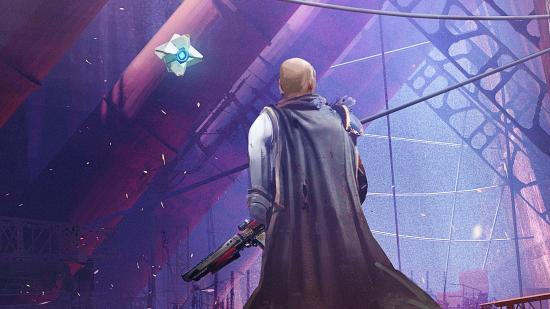 The poster of Player One Trailers' Destiny Solas series with a guardian, ghost, and gun visible