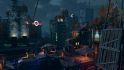 A night time view of the half-destroyed city in our Dying Light 2 review