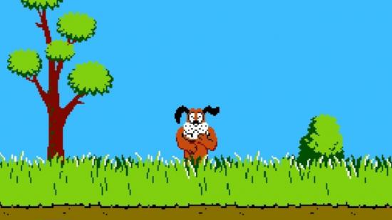 The Duck Hunt dog is laughing at some bad shooting