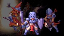 The three character classes in Metroidvania Souldiers