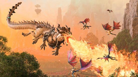 A dragon from Total War: Warhammer 3
