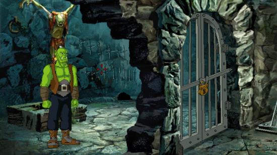 A screenshot from the cancelled Warcraft Adventures