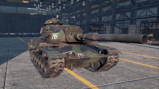 An M60 Patton tank in the battlegroup screen in Warno.