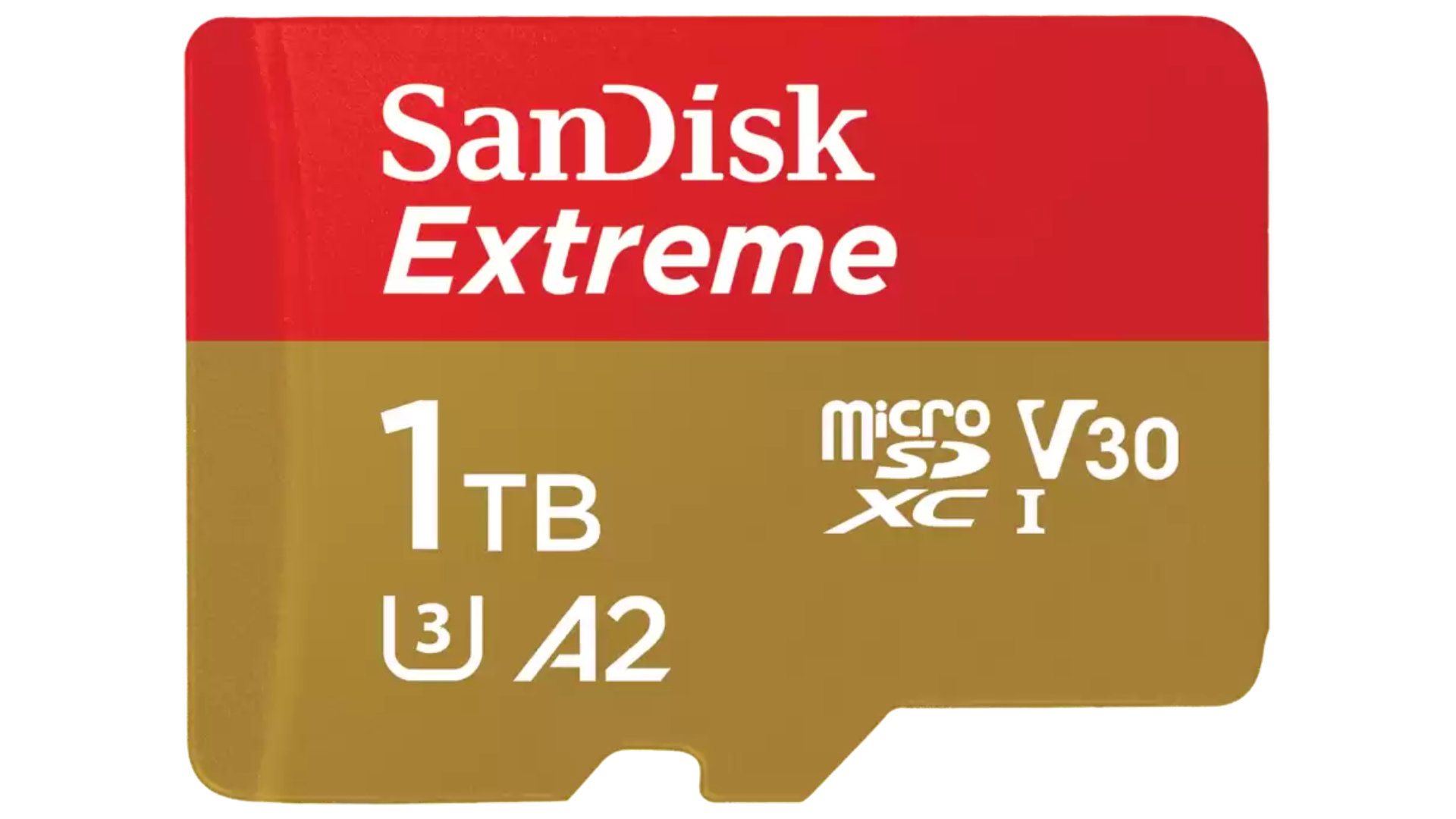 La mejor carta SD para la cubierta de vapor: la tarjeta de microSD Extreme Sandisk sobre un fondo blanco