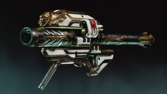 The best Destiny 2 Exotics in Season of the Seraph: An image of the Gjallerhorn.