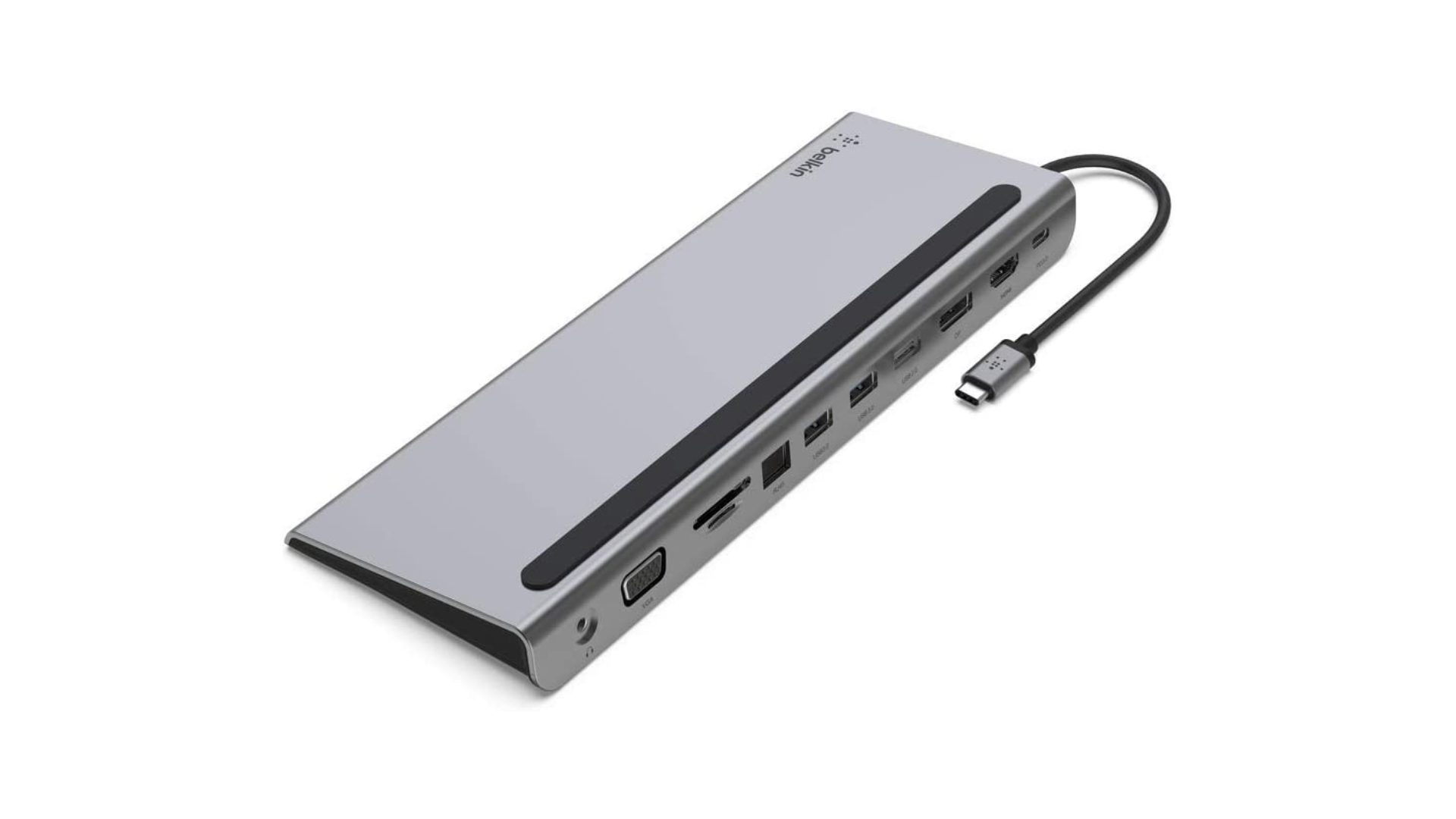 Dermaga Dek Uap Terbaik: Hub USB-C Belkin dengan latar belakang putih