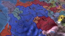 Europa Universalis IV in action, with units spreadout across a large world map.