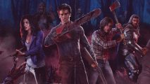 Evil Dead The Game's playable heroic characters, drawn in a pulp comic style