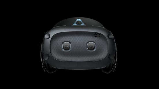 A HTC VIVE Cosmos Elite VR headset on a black background.