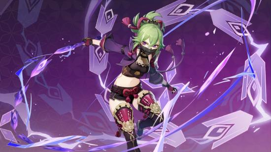 Kuki Shinobu's full character art - her banner release date could be as soon as the 2.7 update