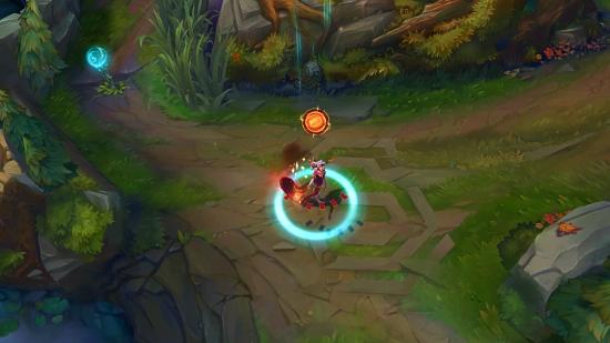 League of Legends' Ahri runs around the forrest in her new Arcana skin
