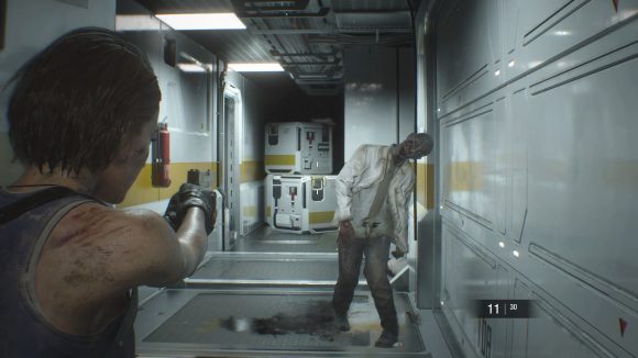 The Resident Evil 3 remake, with a host of graphical upgrades like ray tracing
