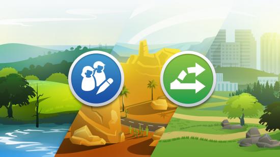 Sims 4 Neighborhood Stories update: logos suggest the effects Neighborhood Stories can have on your world