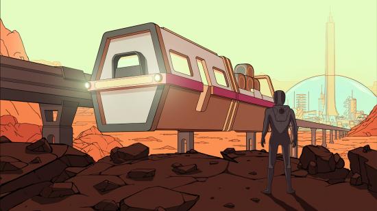 The Surviving Mars train DLC is coming this month