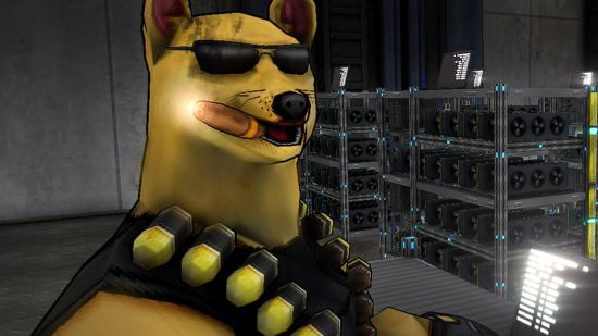 The killer Doge in Brutal John - a Doom FPS vs cryptocurrency