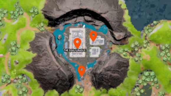 Fortnite omni chip locations: The Daily Bugle map