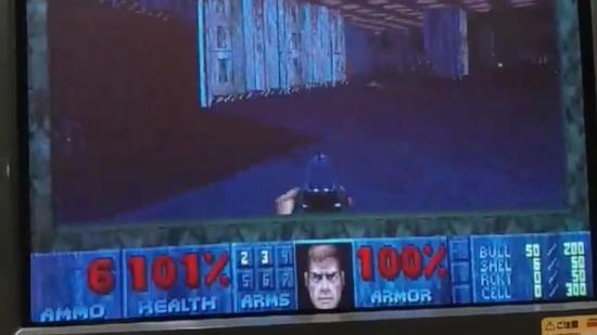 A Doom port running on Sega's Naomi arcade system