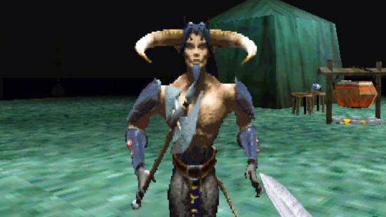 Forgotten Elder Scrolls games: Daedra lord from Battlespire holding axe