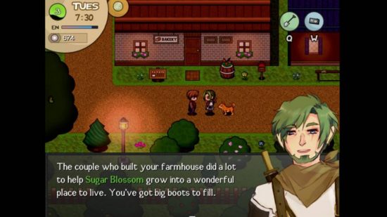 Game seperti Stardew Valley - World's Dawn: Anda diperkenalkan dengan NPC yang memulai pertanian yang Anda jaga