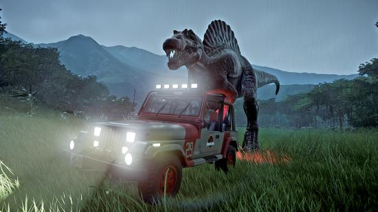 A Spinosaurus lurks in the best Jurassic World game - which is now super cheap